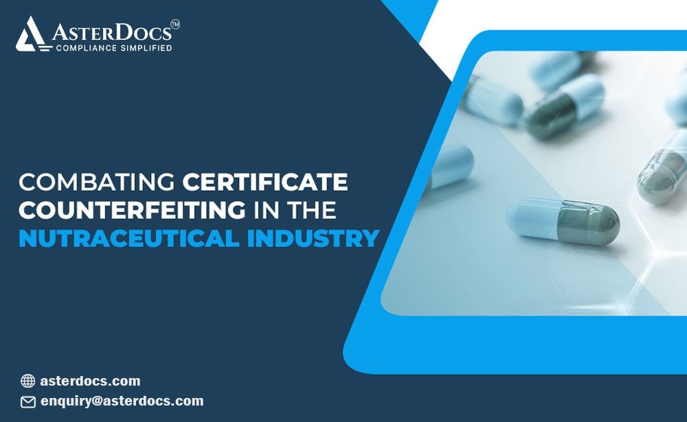 Certificate Counterfeiting: Safeguarding the Integrity of the Nutraceutical Industry