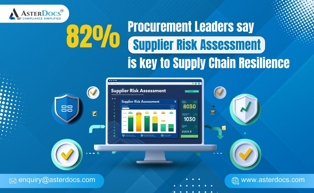 82% of procurement leaders say supplier risk assessment is key to supply chain resilience.